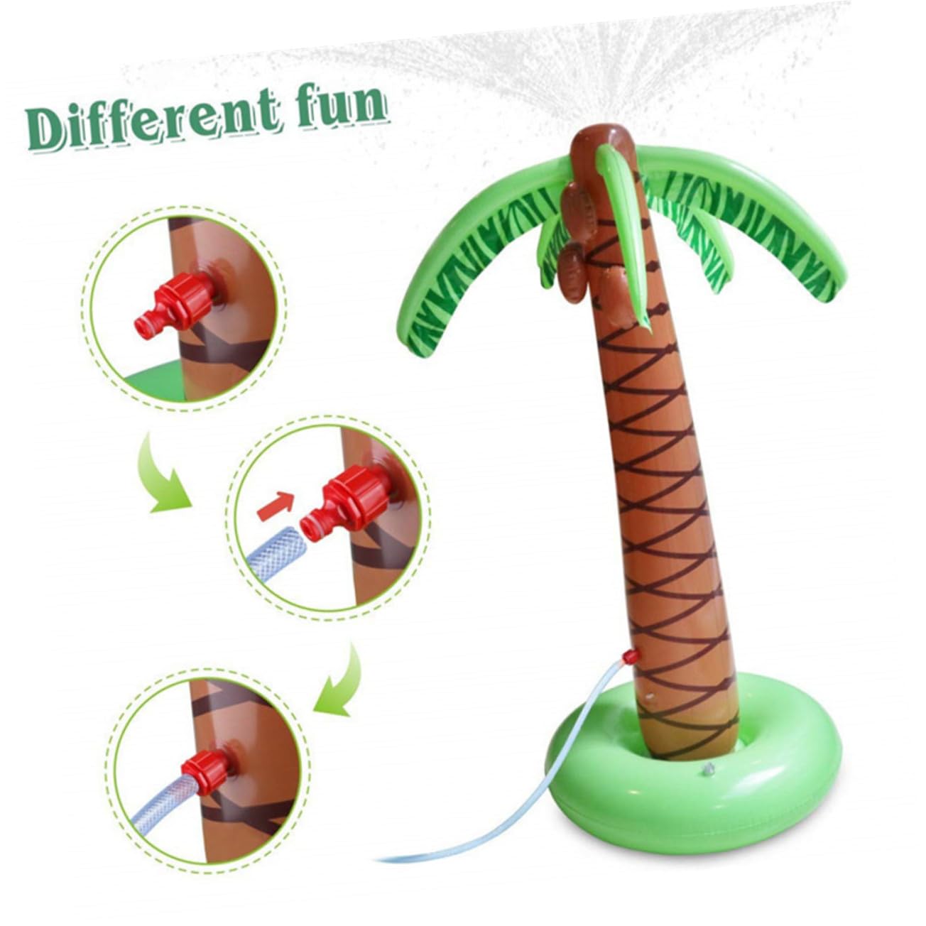 Juguete Rociador Inflable Cocotero para Niños, Césped y Exteriores