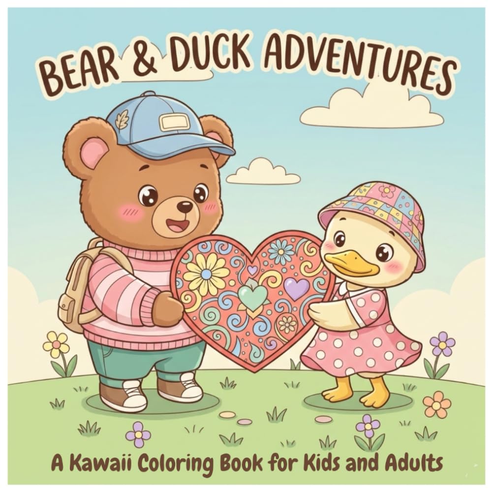 BEAR & DUCK ADVENTURES: VOLUME 2: A KAWAII COLORING BOOK FOR KIDS AND ADULTS