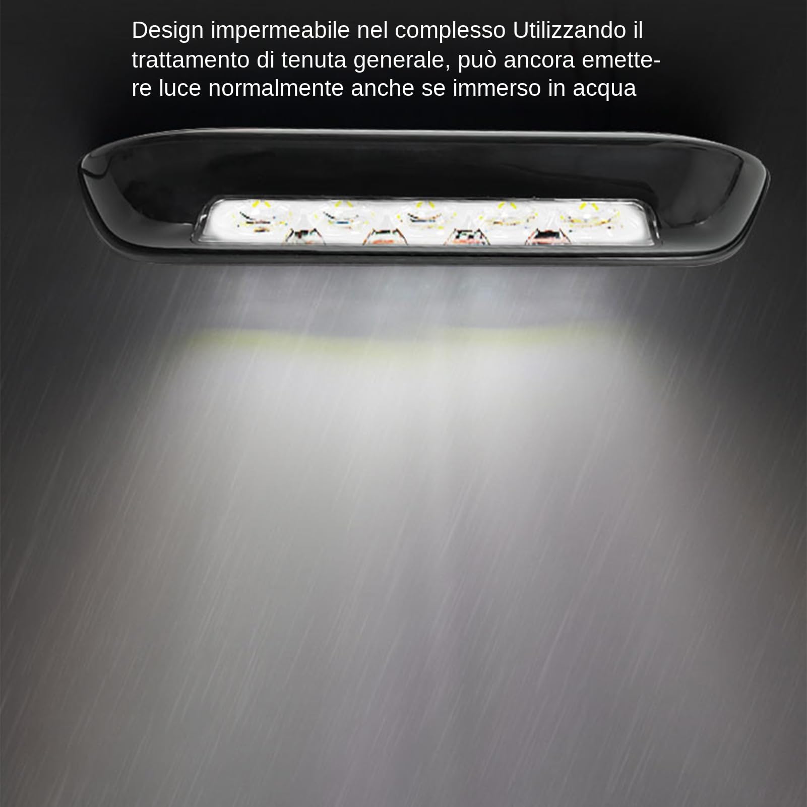 Plafoniera LED Campervan Impermeabile Luce Esterna RV per Rimorchio Barca Trailers