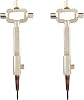 GERUI 2 Pieces Universal Construction Keys Architect Keys Construction Site Keys with Cylinder Gauge Control Cabinet Key Zinc Alloy