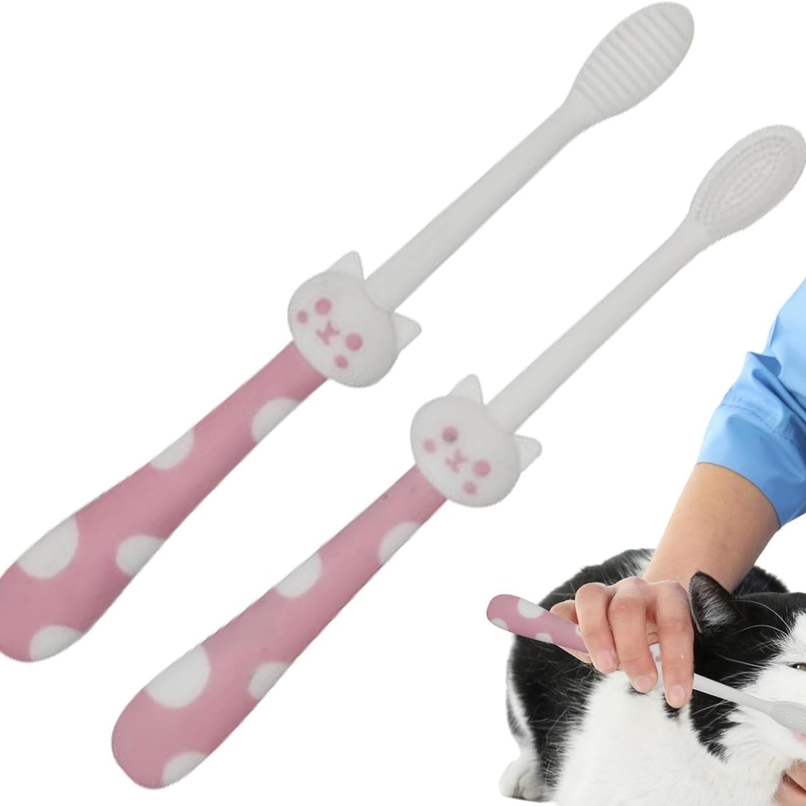 emily pets Adult Puppy Manual Toothbrush Kit-2Pcs Teeth Cleaning Brushes For ...