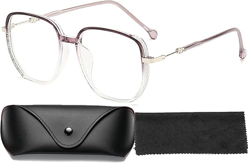 Glassesify - Gafas de lectura portátiles para mujer, antiluz azul, lentes de lectura ultra ligeras, grandes fram multifocales