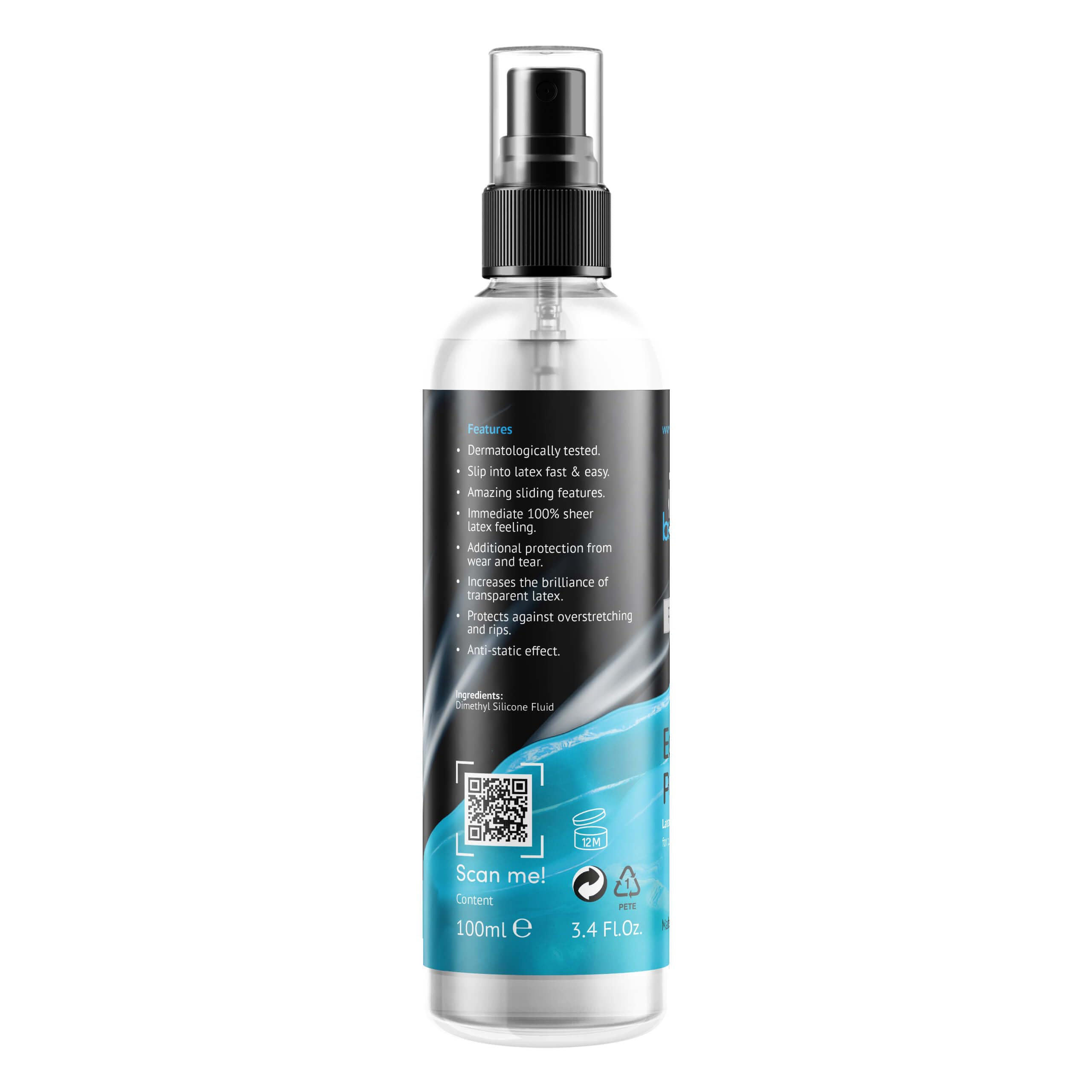 Latexpolitur Perfect Shine Premium Spray - Detergente especial de látex para lavado especial, paño de látex para limpiar