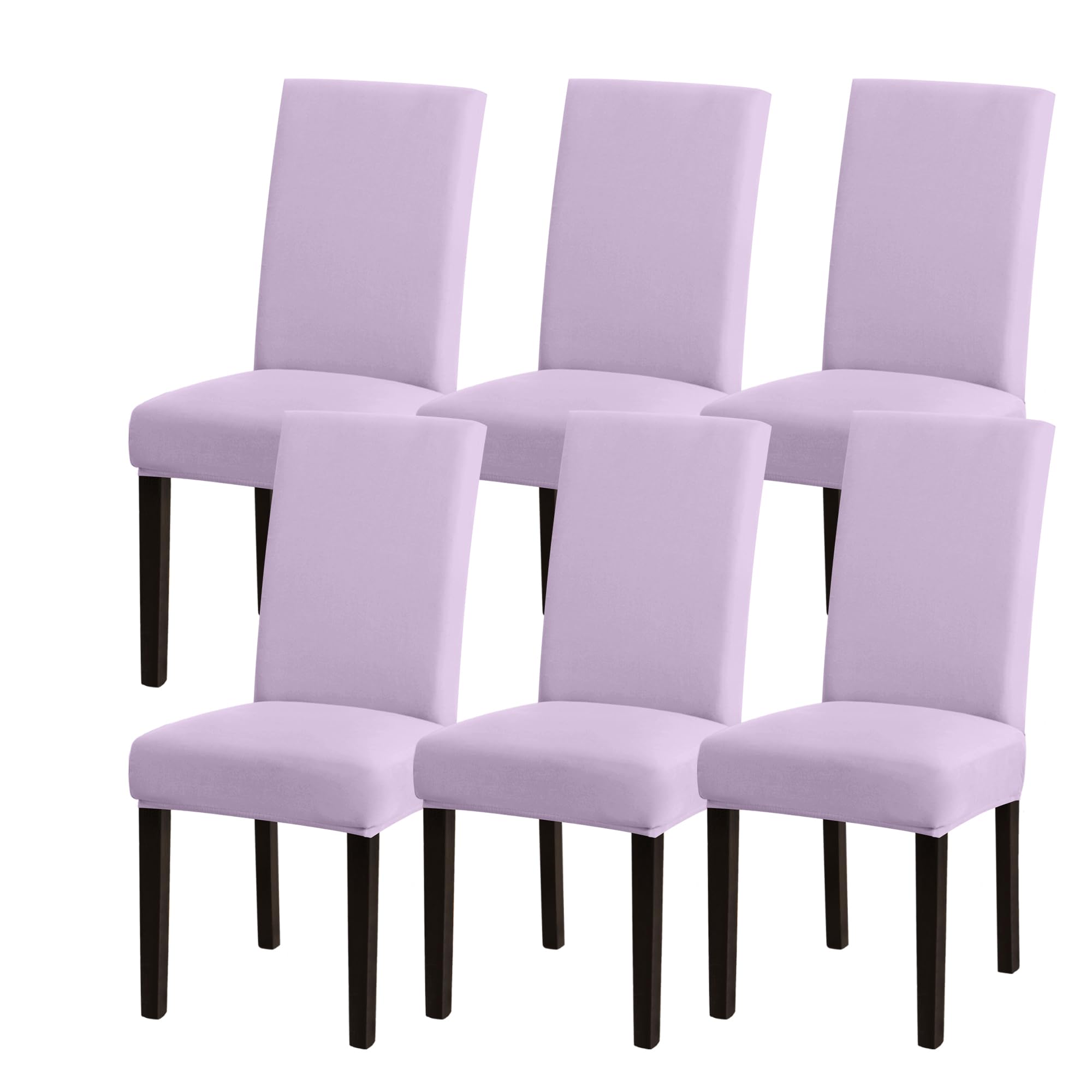 Sufdari Chair Covers 6 purple,Stretch Dining Chair Covers, Spandex seat Covers for Dining Chairs,Elastic Washable Chair Protectors for Dining Room,Hotel,Restaurant,Banquet (6, purple)