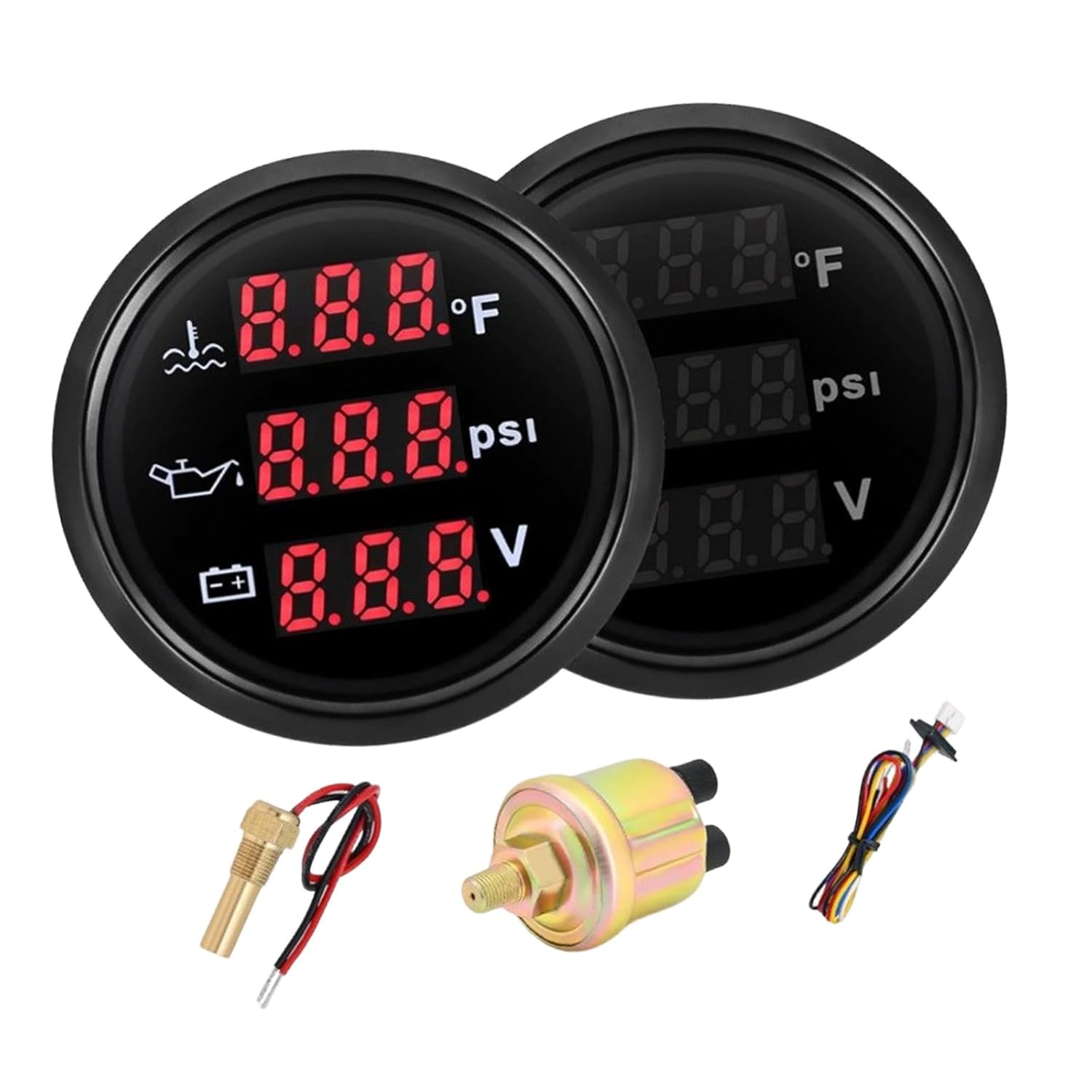 Oil Pressure Water Temperature Voltages Meter Accurate Systems for Vehicle Engine Maintenance Digital Oil Pressure Measure