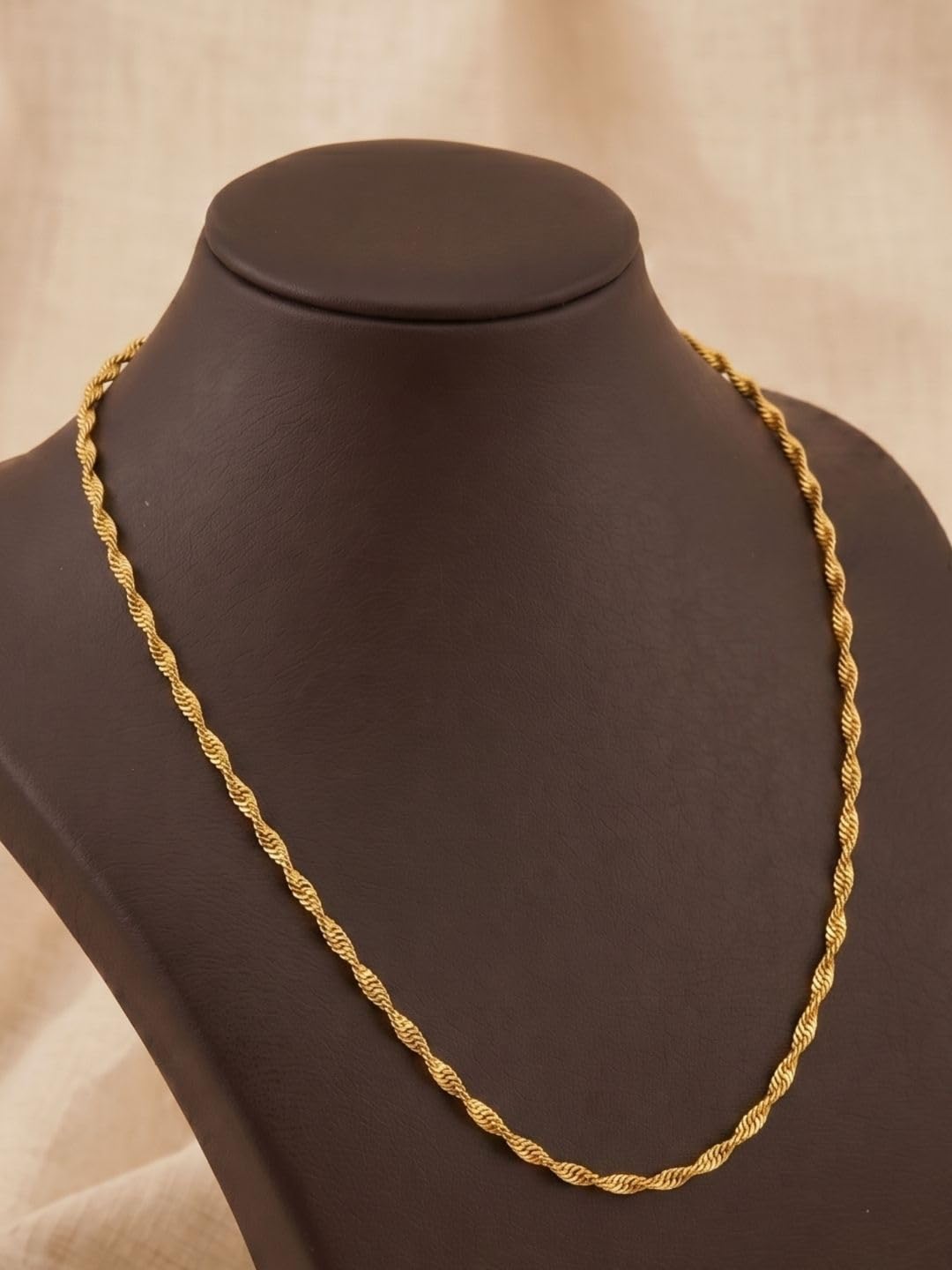 Gold Chain for Men | Premium Stylish Jewellery Chain | 1 Gram Gold Plated Finish | Elegant Design | 18 Inch Fashion Neck Chain | Mens Trendy Accessories-image-7