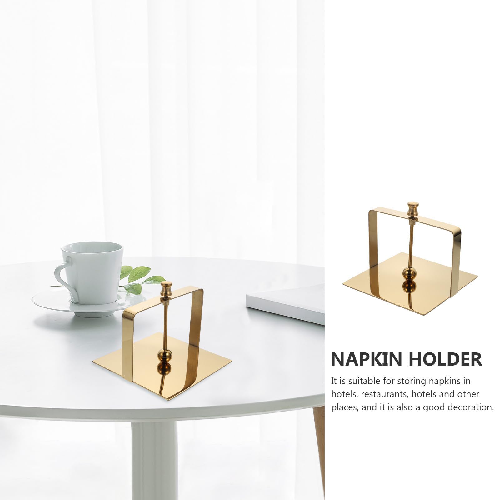 jojofuny 1pieza Soporte para Servilletas de Acero Inoxidable Diseño Moderno y Compacto Almacenamiento Seguro para Hoteles y Restaurantes Soporte Decorativo para Cocina