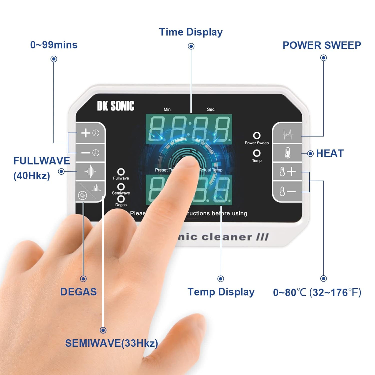 DK SONIC Professional Ultrasonic Cleaner 30L, 600W Australia | Ubuy