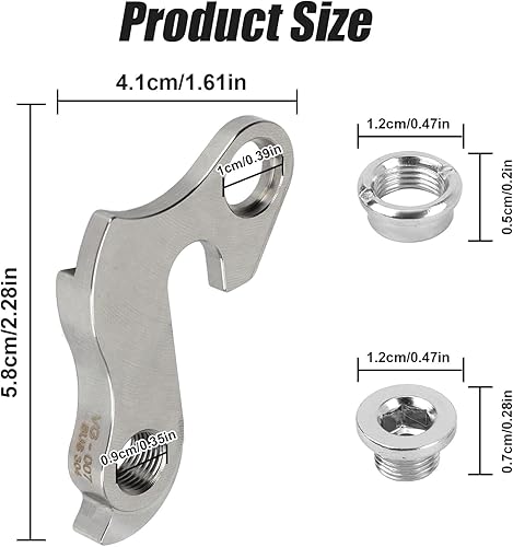 Miniatura 2 de Tissting Gancho universal para desviador trasero de bicicleta, gancho de cola de bicicleta con tornillo, gancho de cambio de bicicleta de acero