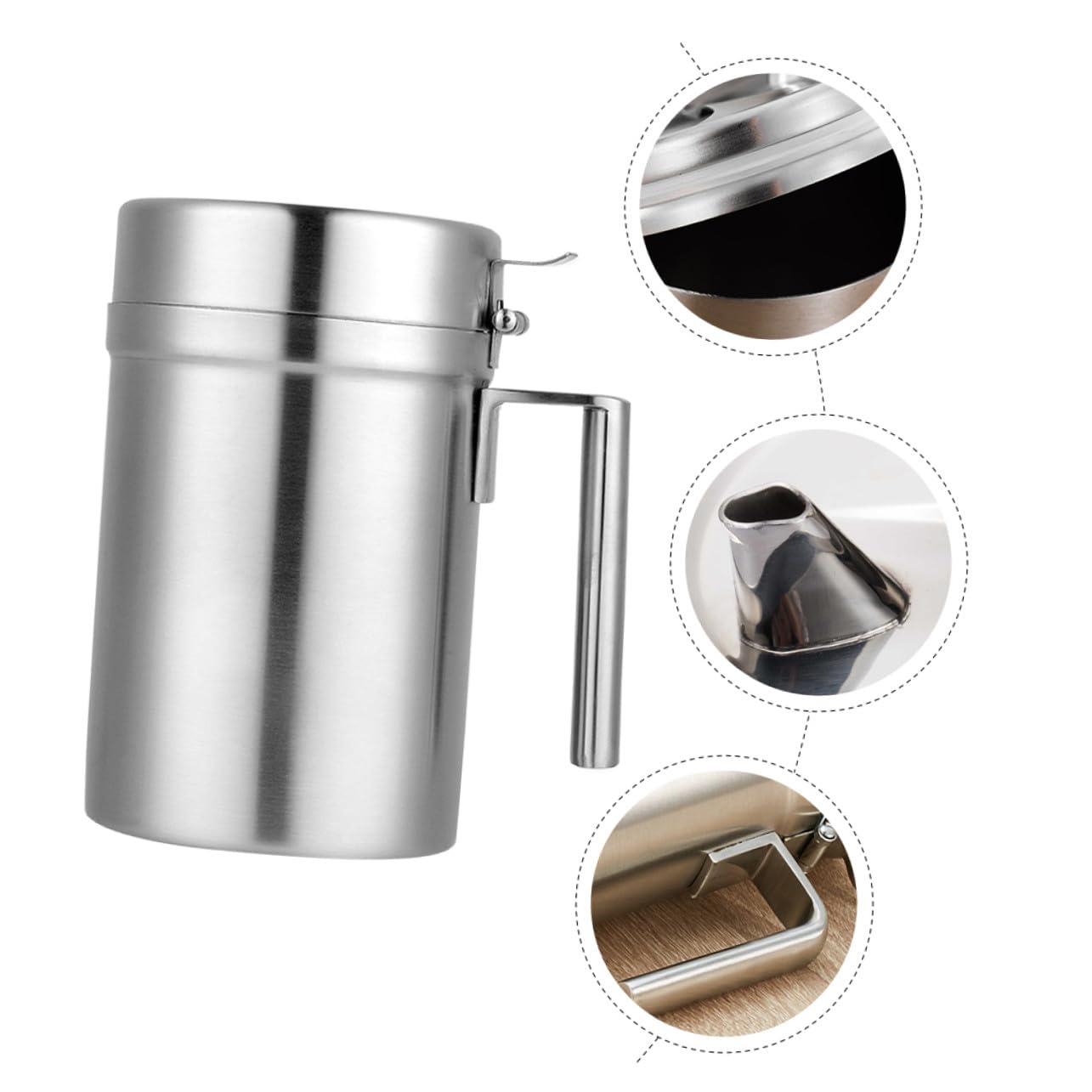 NOLITOY Botella Dispensadora de Aceite de Cocina Vinagrera Práctica de Acero Inoxidable Aceitera Multifunción para Cocinar Restaurantes y Barbacoas