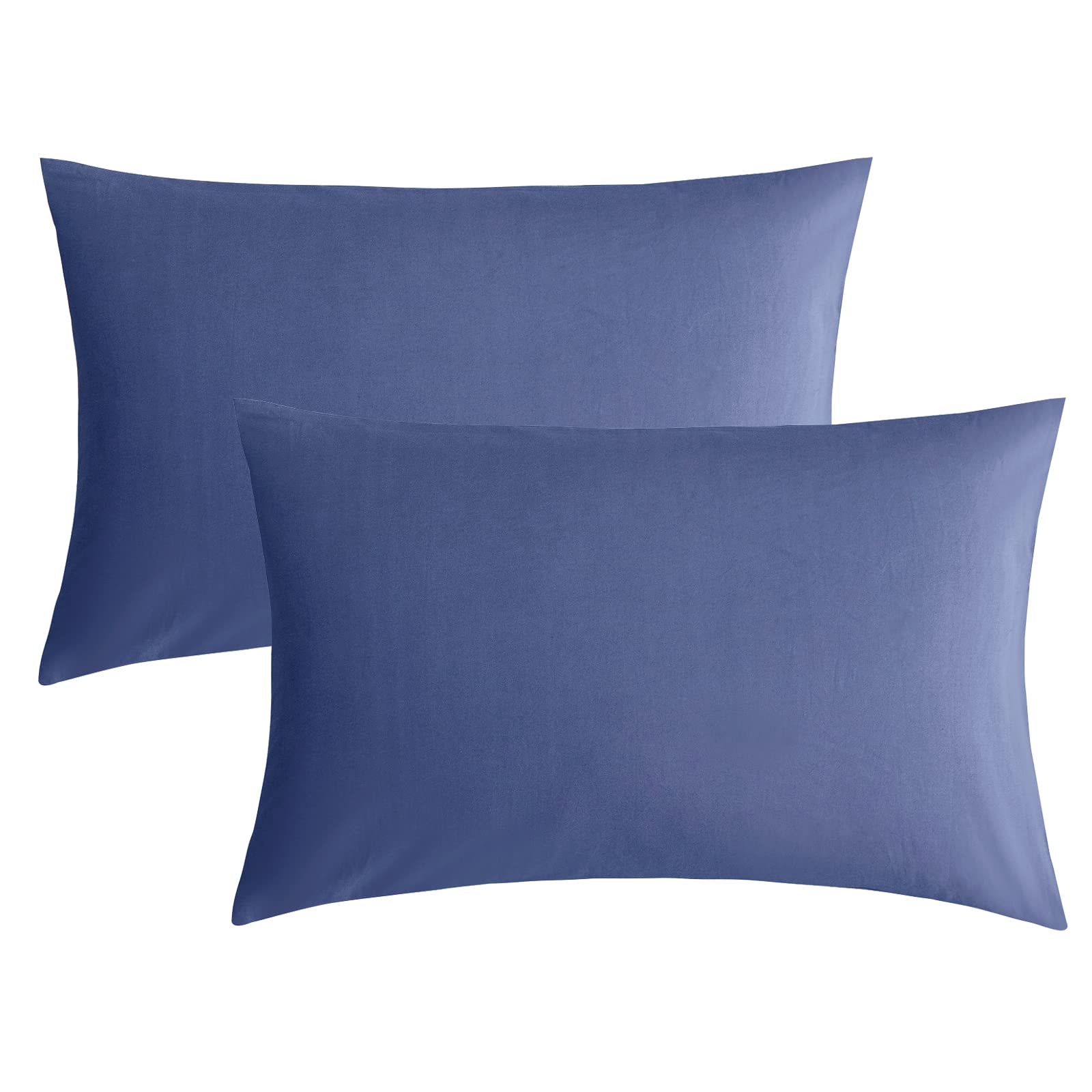 Toddler Travel Pillow 12 x 16 Inches - 400 Thread Count Egyptian Cotton 2 Piece Travel Pillowcase with Zipper Closure Small Pillow Cases Wrinkle Resistant - Medium Blue