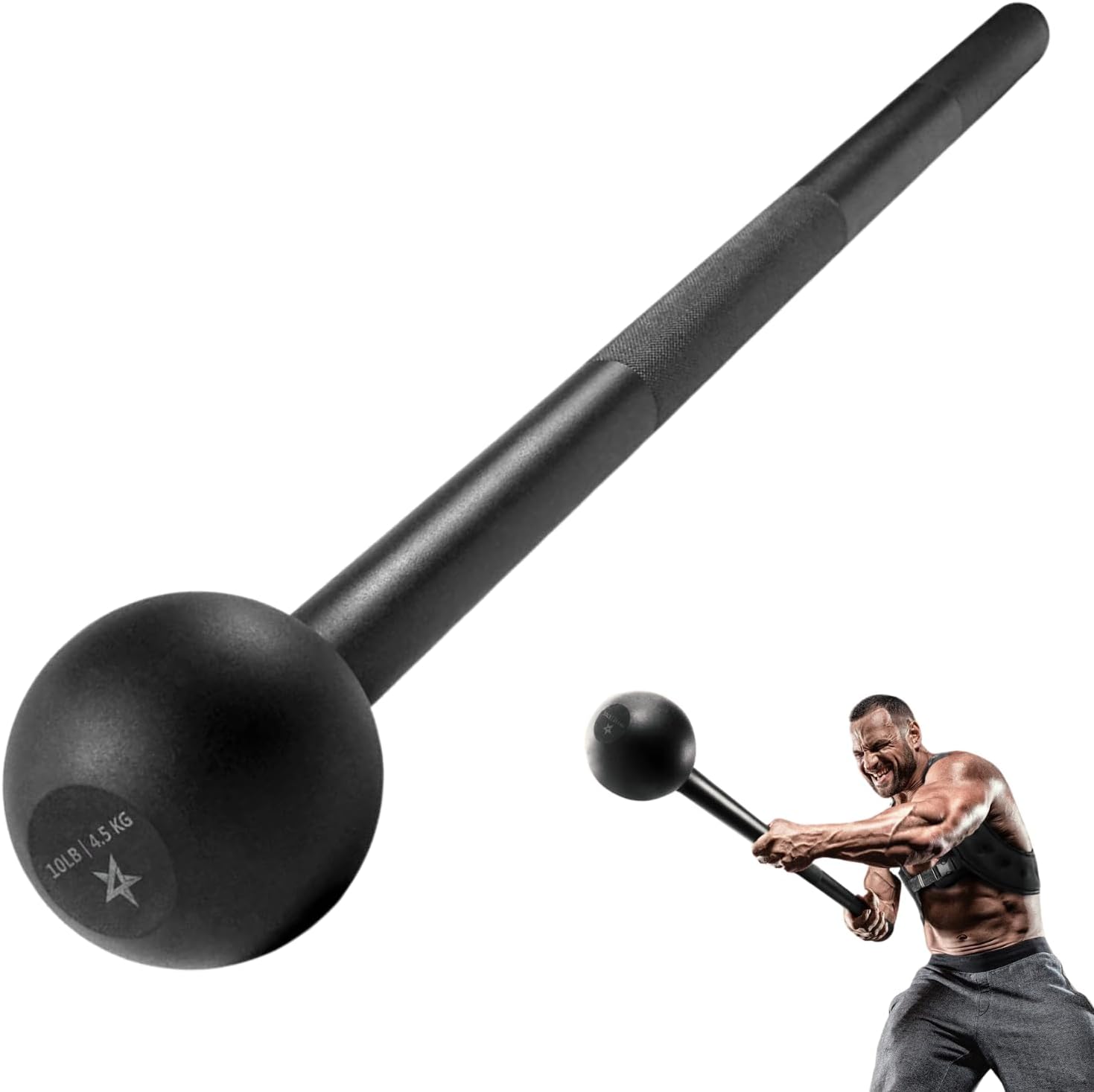 Yes4All Steel Mace Bell for Strength Training, Shoulder, Grips & Forearms Workouts With Mace Bell 4KG, 11KG, 14KG