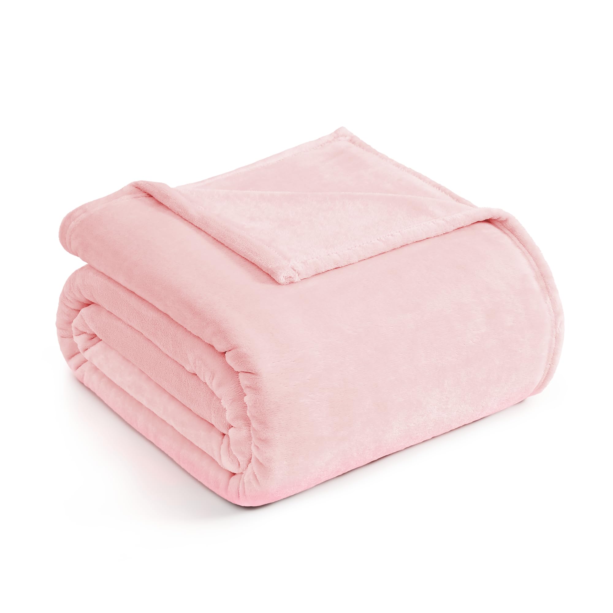Casa Platino Fleece Blanket Twin Size – 300 GSM Pink Fleece Throw for Bed or Couch – Soft Cozy Warm Holiday Bed Blanket for Winter, Fuzzy Plush