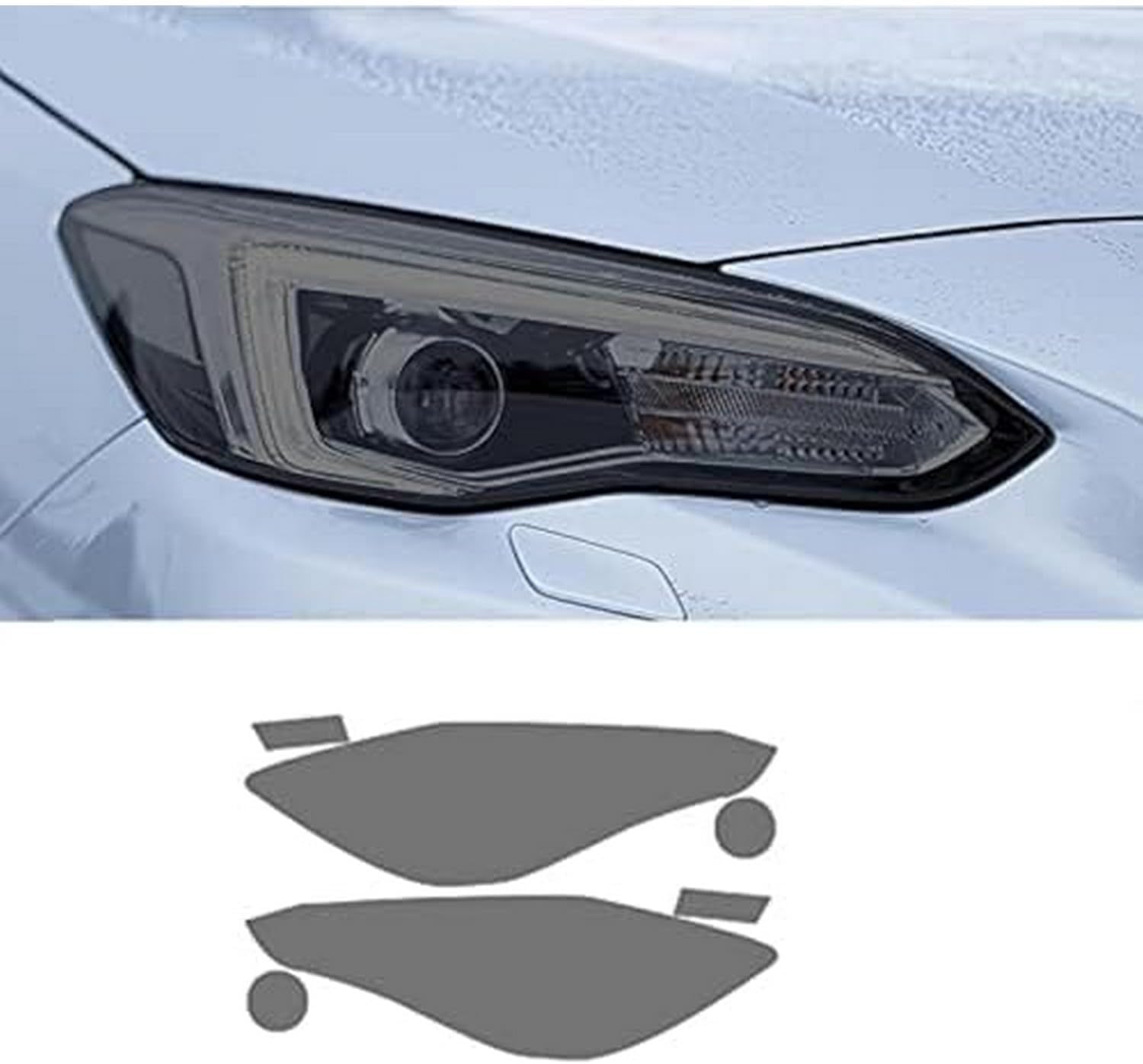 SamLng Car Front Light Film for Subaru for Impreza 2017-2020 Car Headlight Protective Film Front Light Transparent Blackened TPU Sticker Car Headlight Protective Film