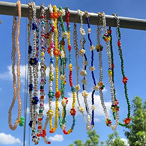 JOMYO Kleurrijke parelketting, beaded necklace, meerlaagse Boheemse halsketting, zeven kleurrijke rijkralen- en… - Image 5