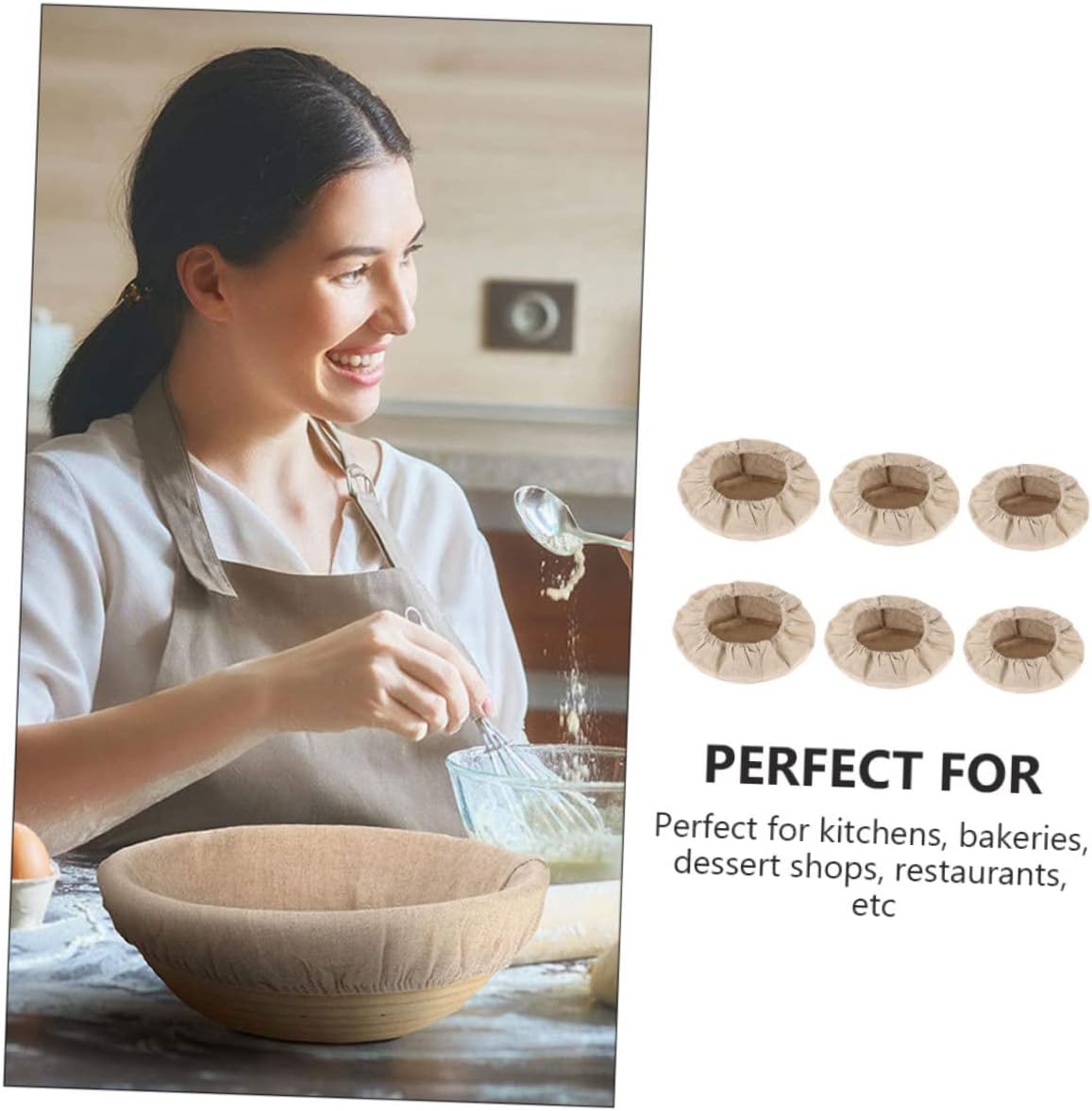 Cabilock 18pcs Non-stick Bread Basket Covers Liners for Home Baking Proofing and Fresh Keeping Kitchen and Bakery