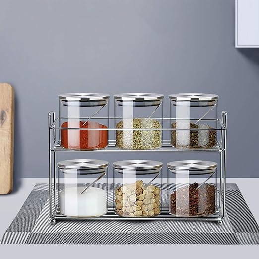 Amazon Kemore キッチンラック 調味料ラック 収納ラックナチュラル 固体調味料ボトル 省スペース調味料入れ 調味料ラック 調味料入れ 家庭用 業務用 調味料 スパイスラック オンライン通販