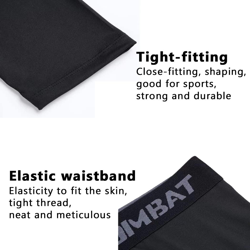 Men's One Leg Compression Pants 3/4 Basketball Single Leg Tight Sports Pants Athletic Base Layer Leggings