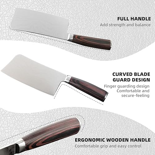 Vista 4 de Cuchillo de cuchilla, cuchillo de cocina de 11 pulgadas, cuchillo de chef chino, cuchillos, cuchillos, cuchillos, cuchillos, cuchillos, cuchillo