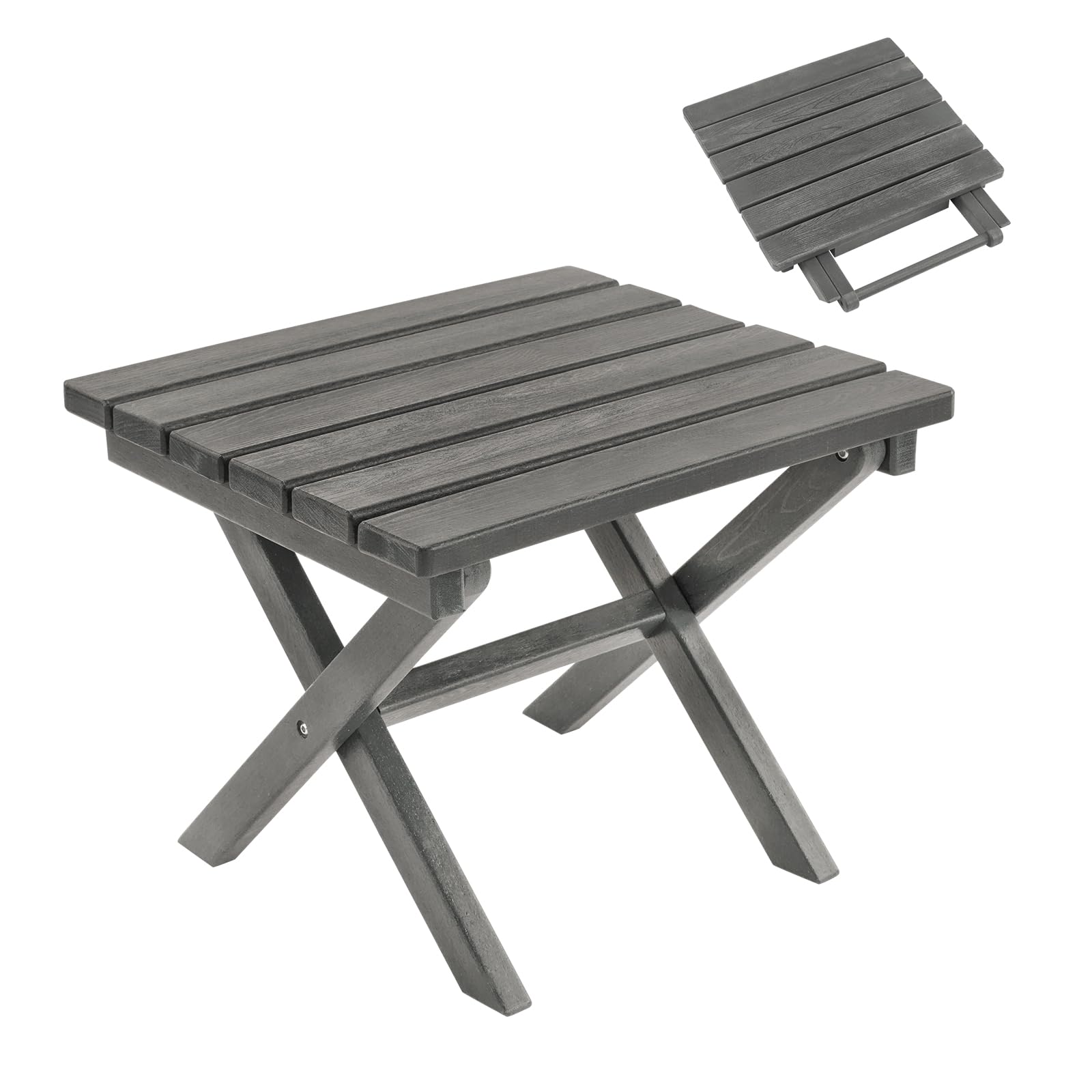 FurniSoar Extra-Dicker Klapp-Beistelltisch aus HDPE
