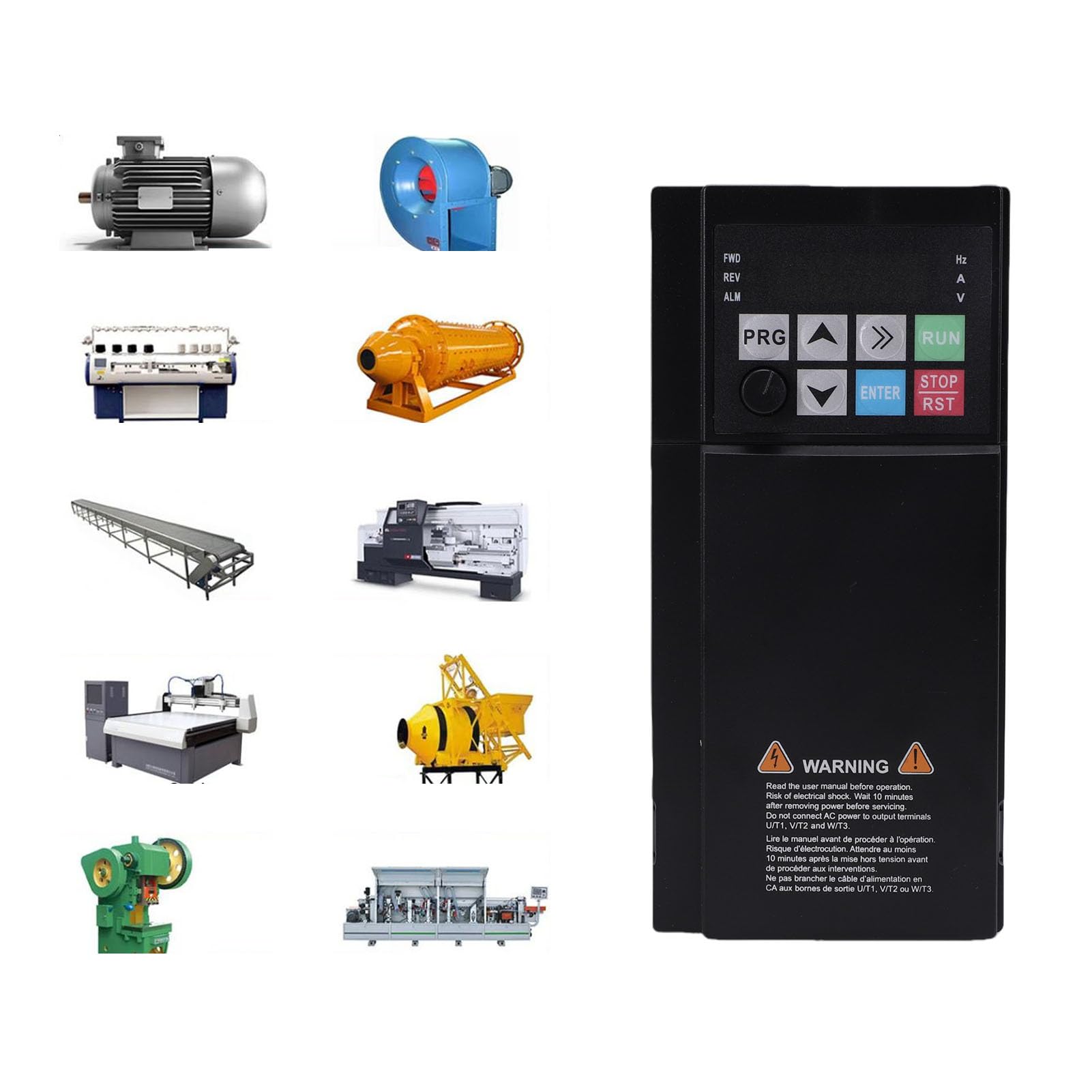 FTVOGUE Variador de Frecuencia, 2.2kW Monofásico a Trifásico