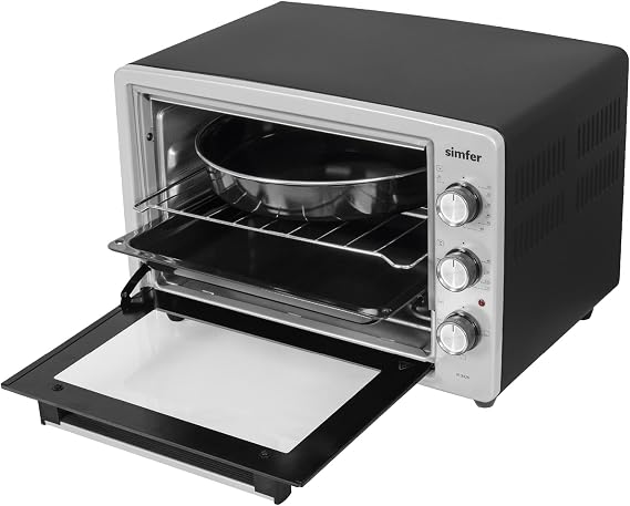 Simfer 3426 Mini Fırın, Metal, Opak Gri, Opak Gri, 34 LT