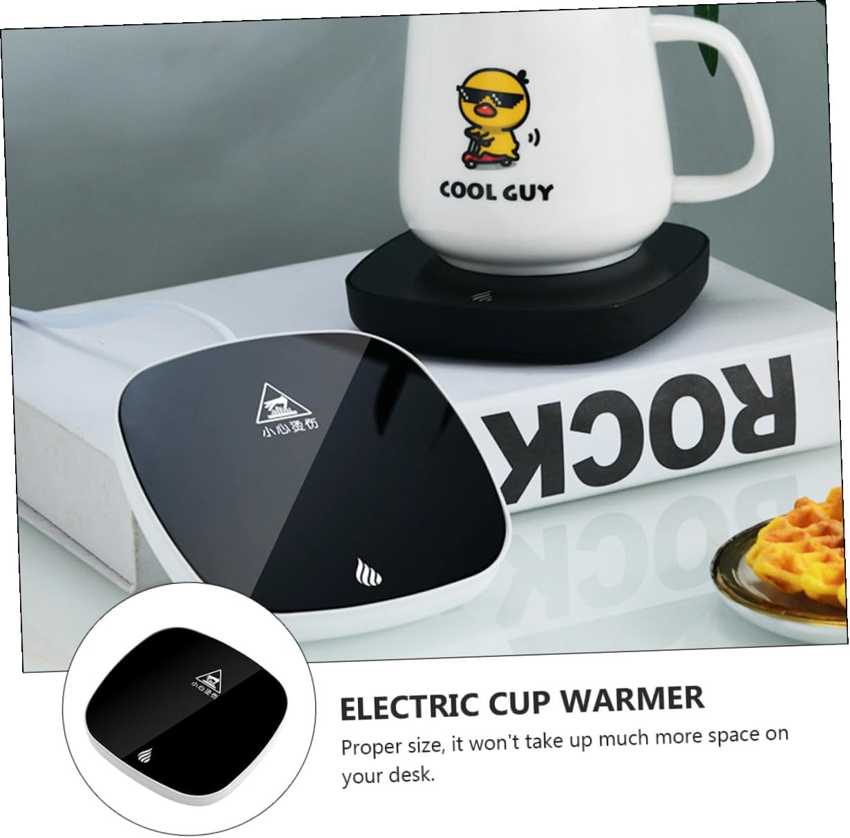 Compact USB Mug Warmer Constant Temperature Heating Coaster for Office Home Dorm Travel Gravity Induction Cup Heater Space-Saving Beverage Warmer Mat