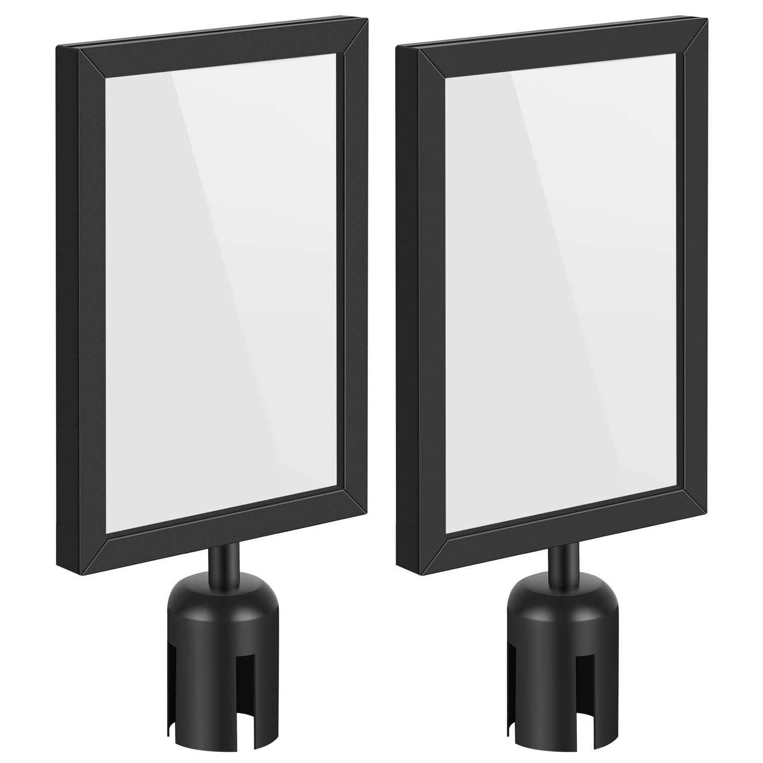 Buy Flexzion 2X Stanchion Sign Holder Retractable Stanchions Topper 2.