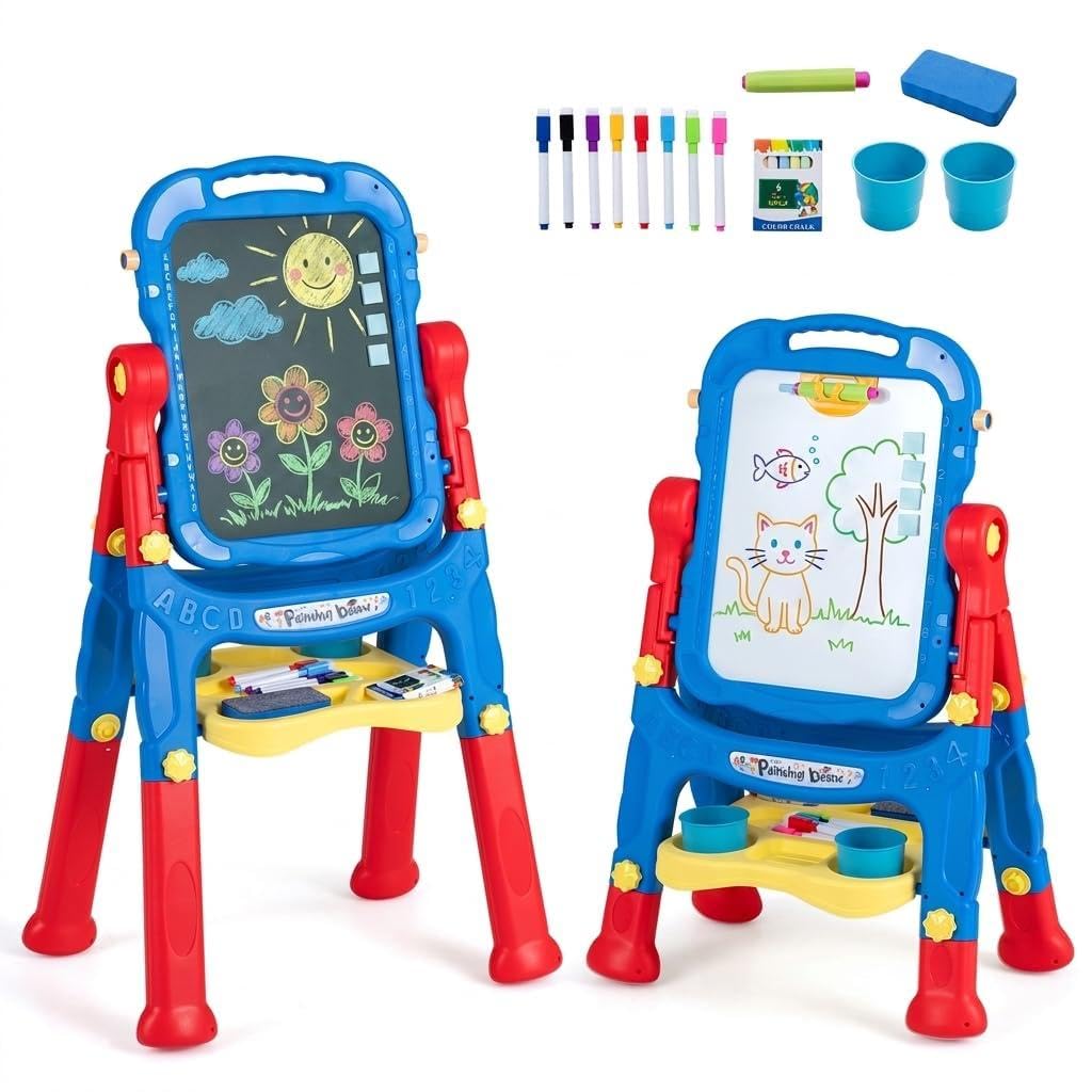 Maxmass 4 in 1 Kids Art Easel Children Double Side Easel (Blue)