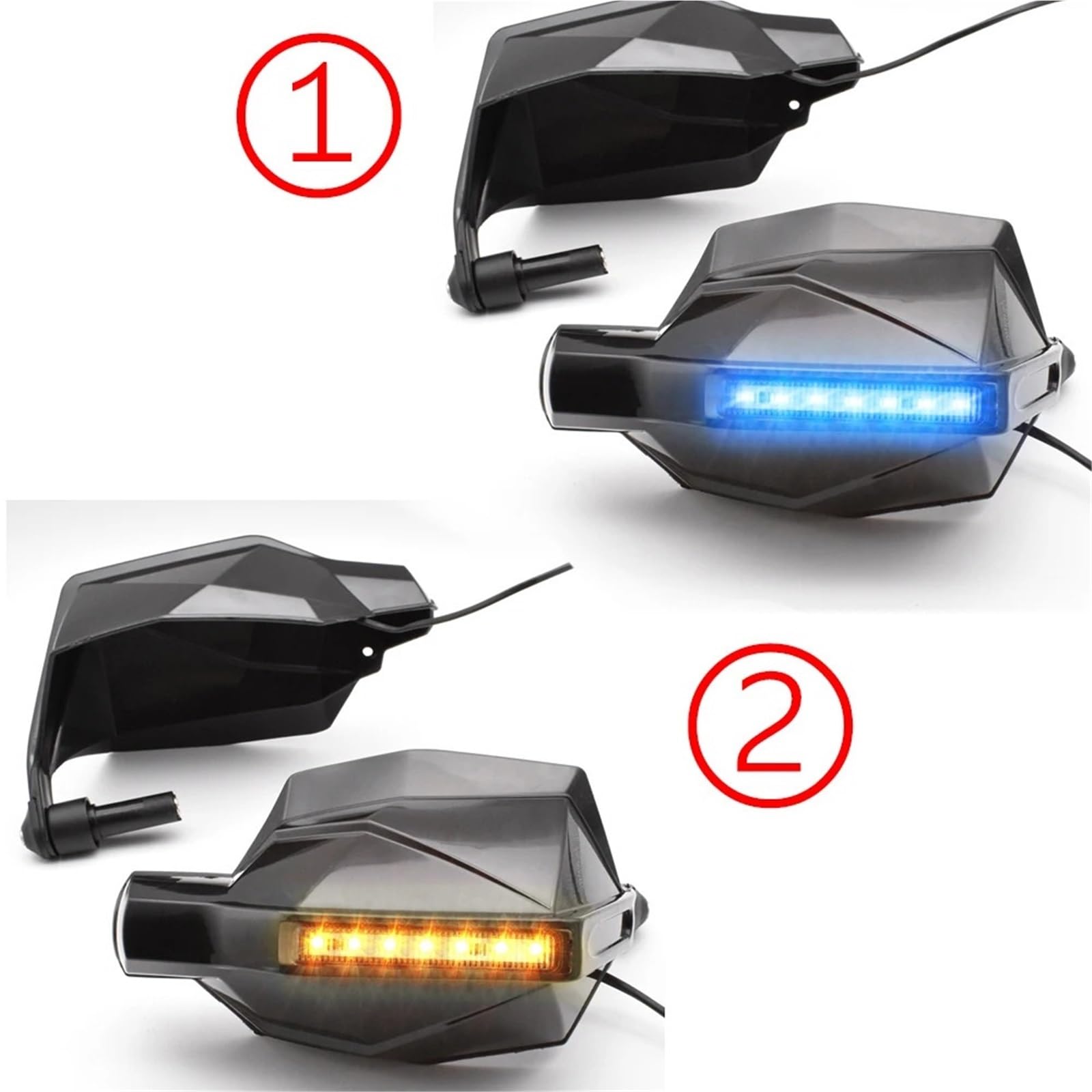 Osłony dłoni motocyklowych Osłony dłoni motocyklowych Osłona wiatroszczelna System Proguard Guard Gear + LED do HONDA XL1000V Varadero YAMAHA Uchwyty motocyklowe