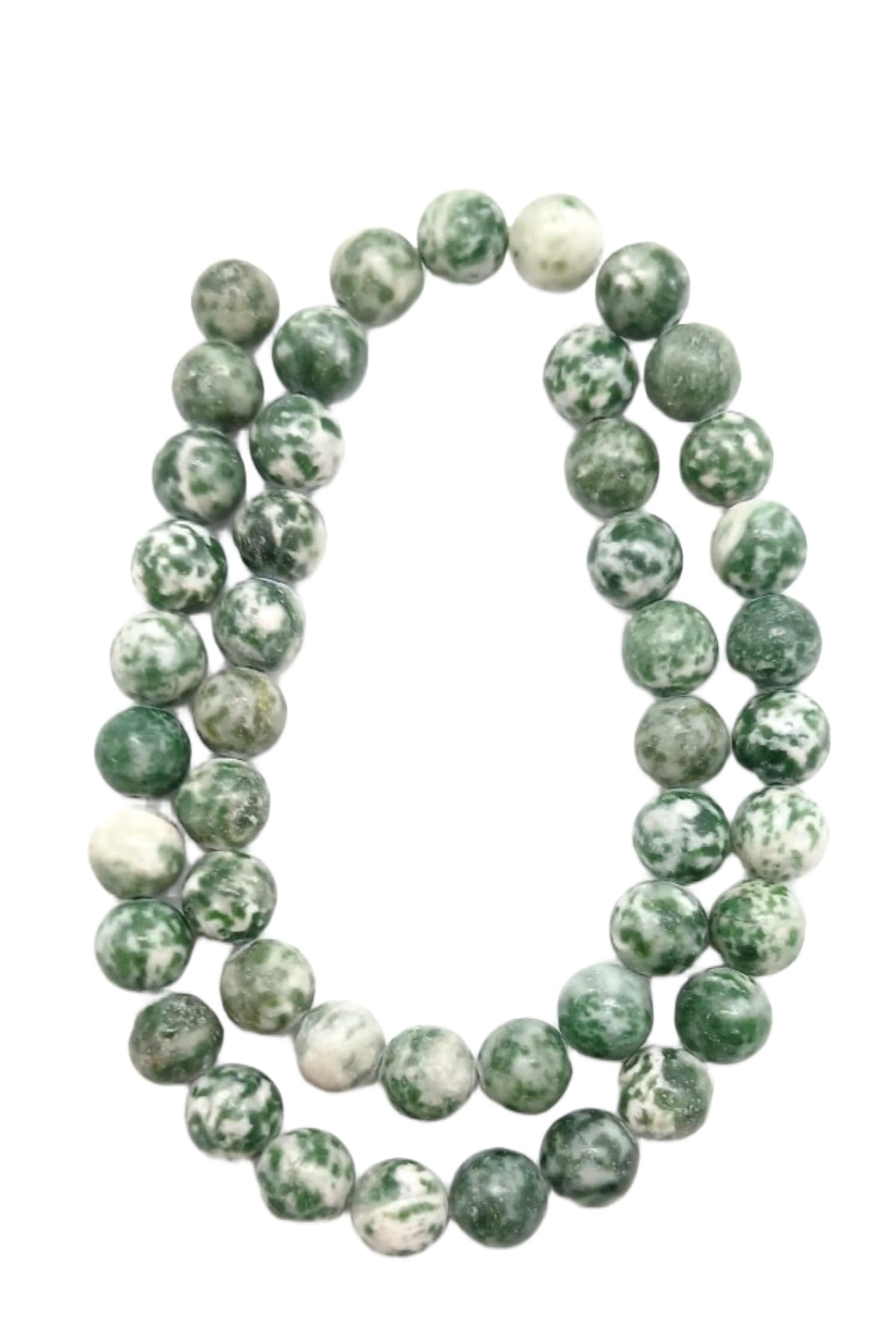 Blue bijoux Natural Stone Tree Agate Beads 8MM Polished Smooth Round Gemstone Beads for Jewelry Making