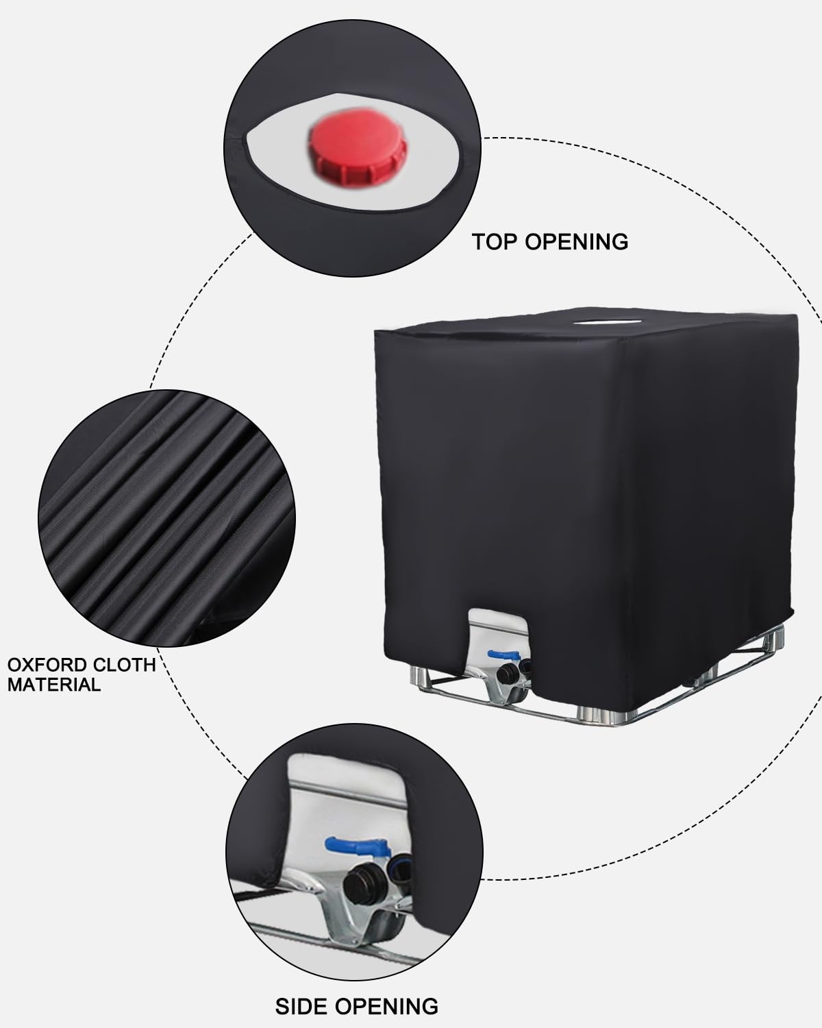 Bâche Cuve IBC 1000L NEVERLAND - Anti-UV Coupe-vent | Oxford 420D