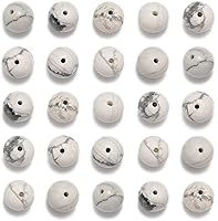 Vista 39 de NCB - 200 cuentas naturales, redondas y sueltas de lava volcánica negra natural de 0.32 pulgadas (8 mm), para joyería con espaciador y cordón