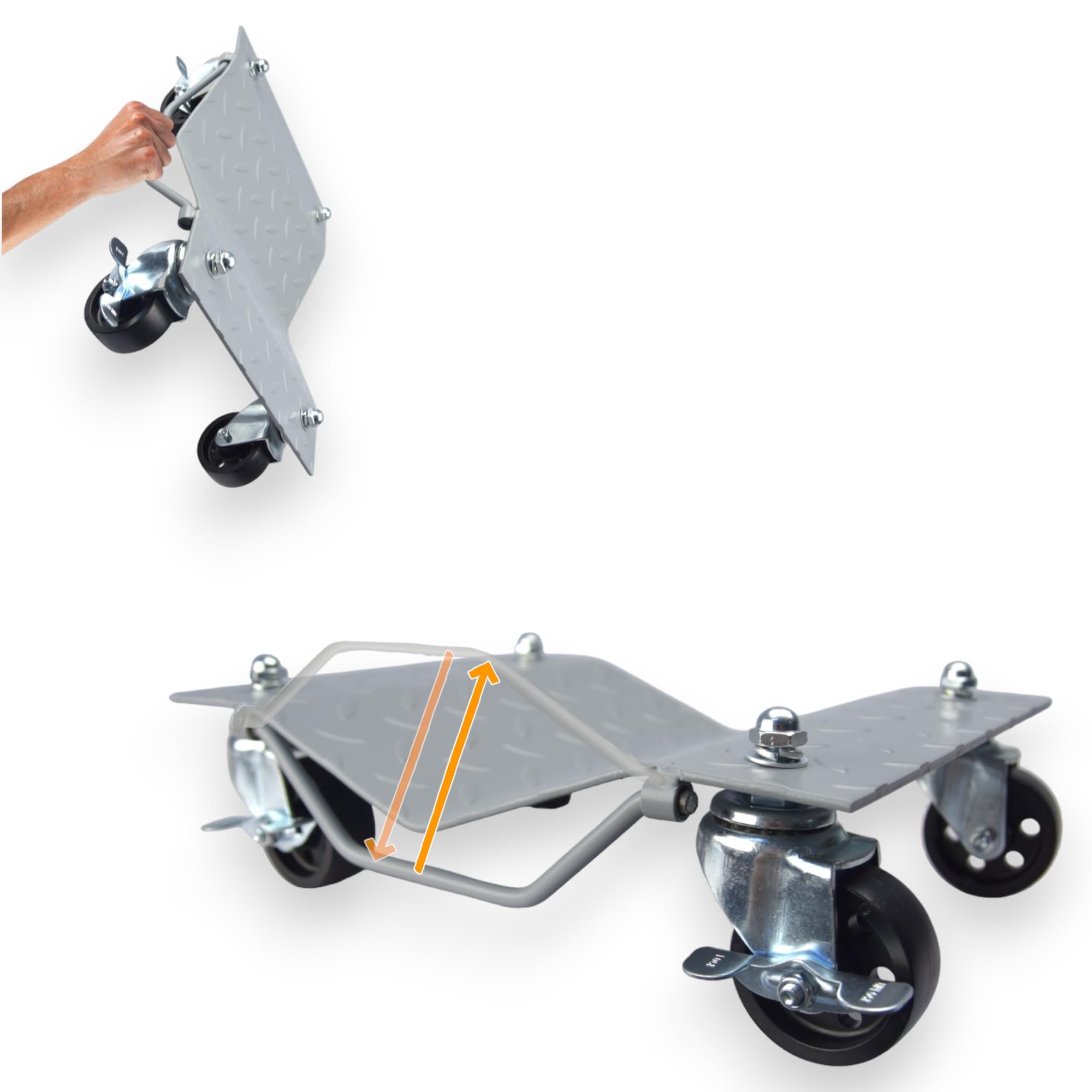 Carrello sottoruota sposta auto 2 pezzi Portata 680 kg l'uno Ausili di manovra Posizionatori