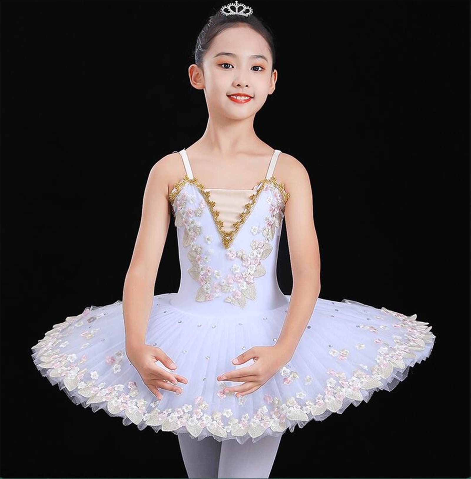 Tutú de Ballet para Niñas, Tutú de Bailarina, Vestido de Competición para Fiesta, Disfraz de Baile de Ballet para Mujer, Atuendo de Baile, （150）