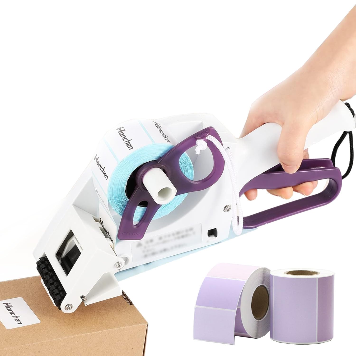 Applicatore di Etichette Elettrico Portatile, Pistola applicatrice di Codici a Barre Portatile, etichettatrice Adesiva per etichettatrice Curva Piatta Portatile per Etichette di Larghezza 20-60 mm