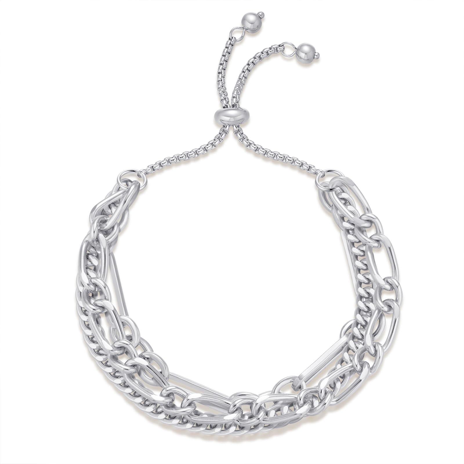 ENSKEFEN 14K Gold Bracelets for Women Adjustable Slider Bracelet Bangle Bracelets for Women Trendy Chain Bracelet