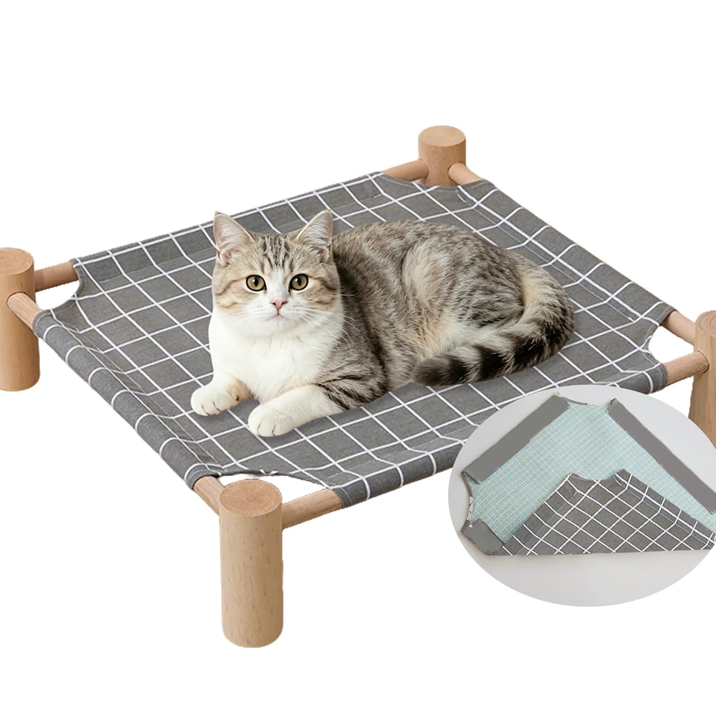 Lit surélevé pour chats d'intérieur pour préserver la fraîcheur en été