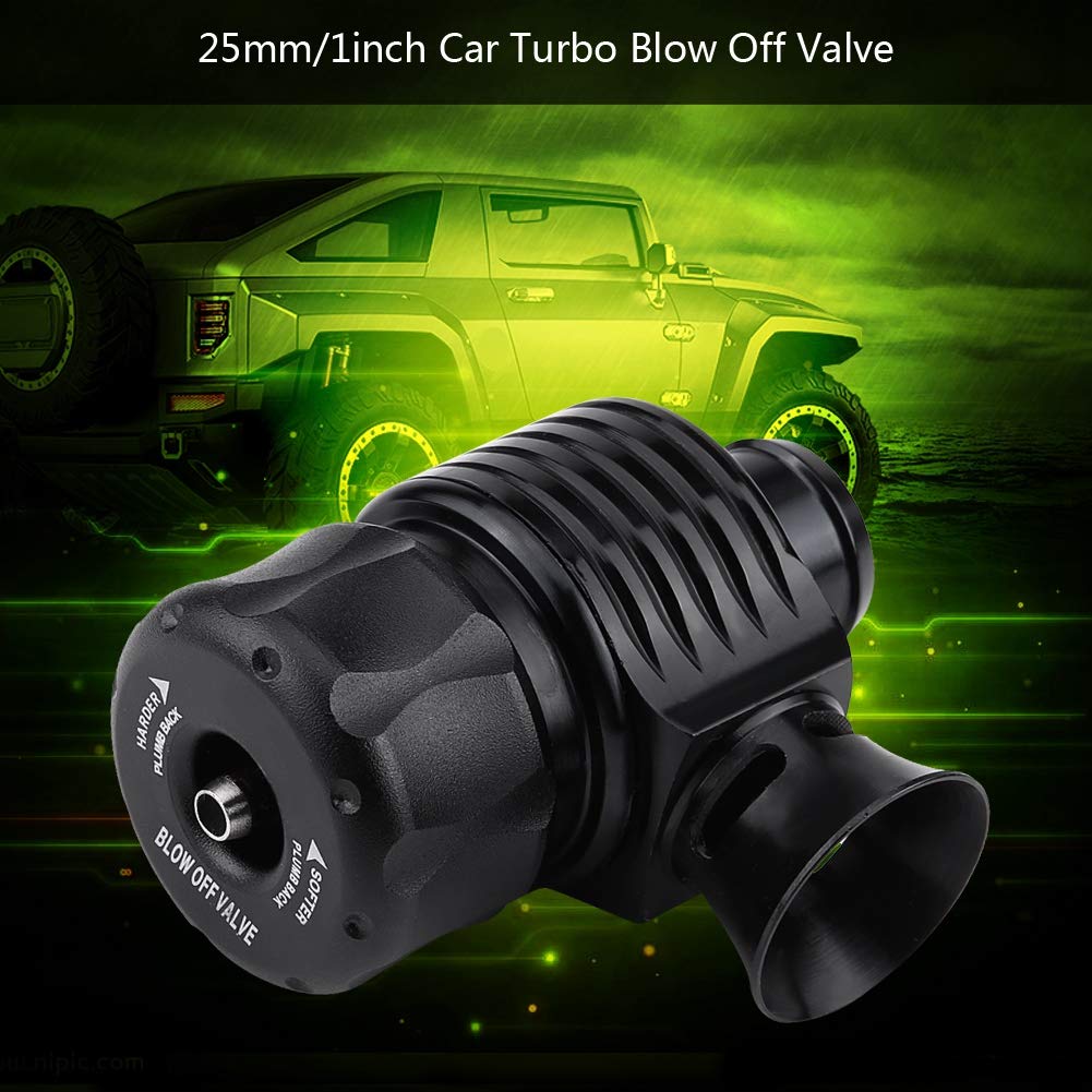 Turbo Blow Off Valve 25 mm 1 inch Car Turbo Blow Off Valve Dump Valve Adapter Kit con 2 adaptadores + 2 pinzas + 2 piezas de asiento (cuerno)