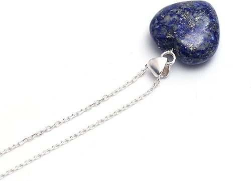 Miniatura 31 de Collar con colgante de corazón para mujer, collar de piedras preciosas, colgante en forma de corazón, collar de cristal de corazón, cristal