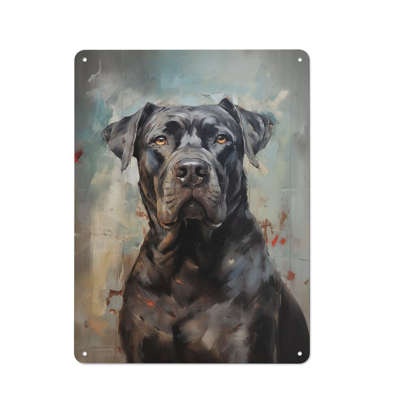 Junmoney Style-1 Vintage Tin Sign 40X30cm With Cane Corso Dog For Living Room Wall, For Kitchen, Dining Room And Home Bar Wall Decor