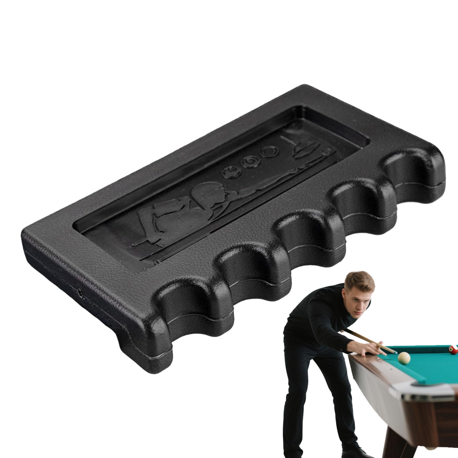 Soporte para tacos, soporte para tacos de billar de 5 lugares que ahorra espacio, soporte duro y antideslizante para jugadores, entrenamiento, familiares, amigos, entusiastas