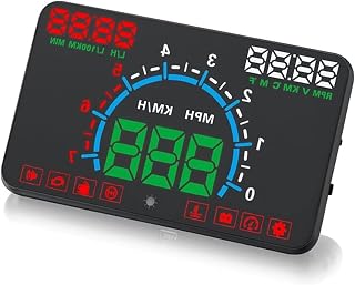 Heads Up Display, Head Up Display, Car Head Up Display 5.8 Inch Screen Overspeed Alarm Fuel Consumption Display Projector