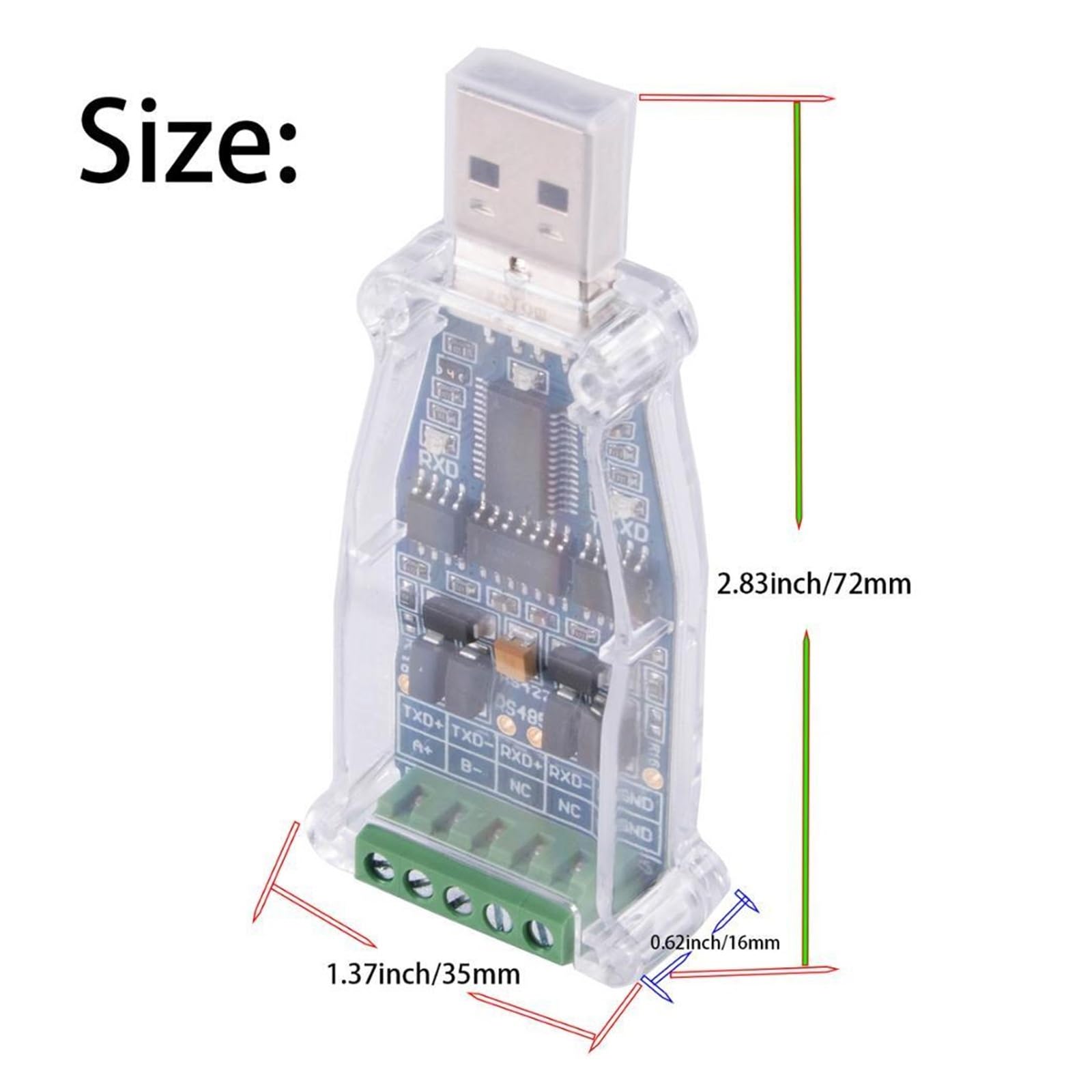 USB na RS485 RS422 adapter szeregowy FTDI Chip 6Pin Terminal Block Konwerter obsługuje WinXP Win 7 Win8 Win10