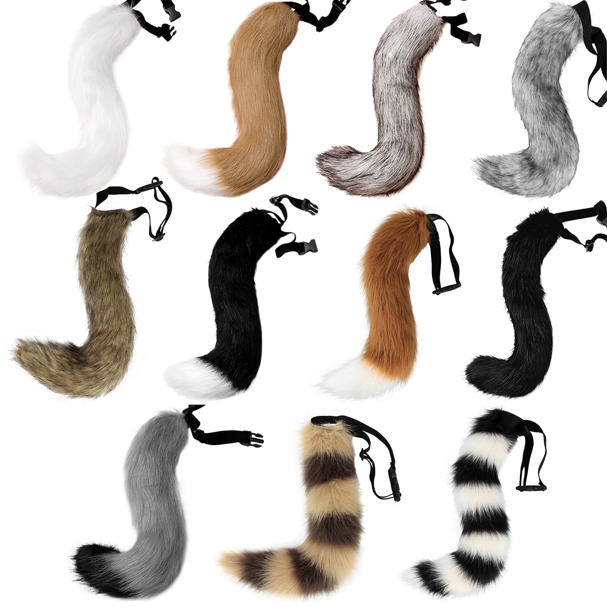 Amazon.com: homeemoh Artificial Animal Tail with Buckle Belt