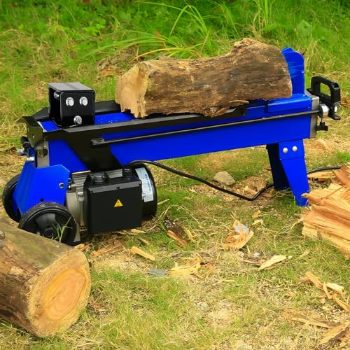 hykolity 6.5 Ton Log Splitter, Wood Splitter Electric Powered 15-Amp with Hydraulic Ram, Electric Firewood Splitter