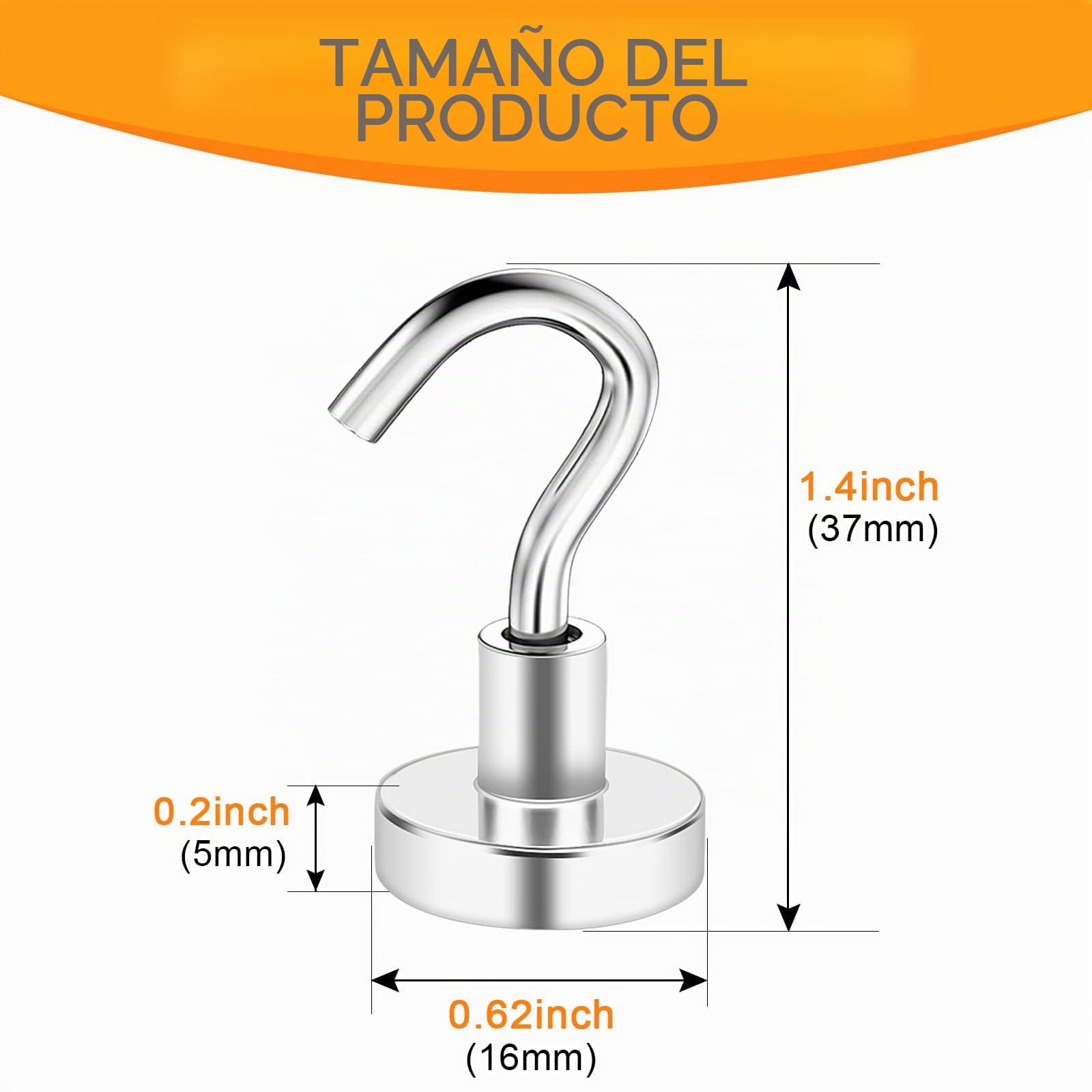 Swihorab Ganchos Magnéticos Neodimio - 28 Piezas Extrafuertes, 10 kg