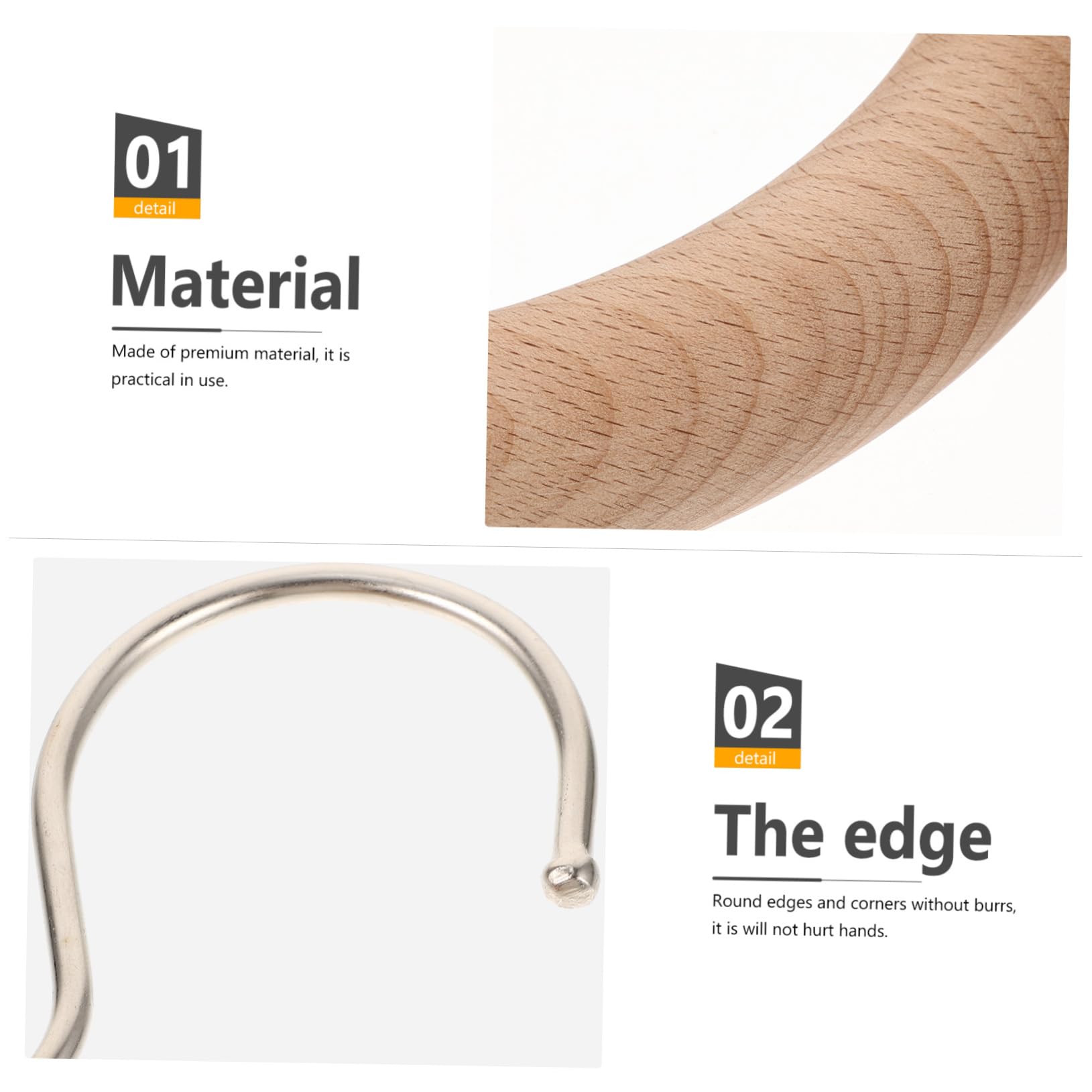 Cabilock Anello Magnetico per Sciarpa e Cintura in Legno e Ferro, Gancio Multifunzionale Salvaspazio per Organizzare Armadio Design Magnetico