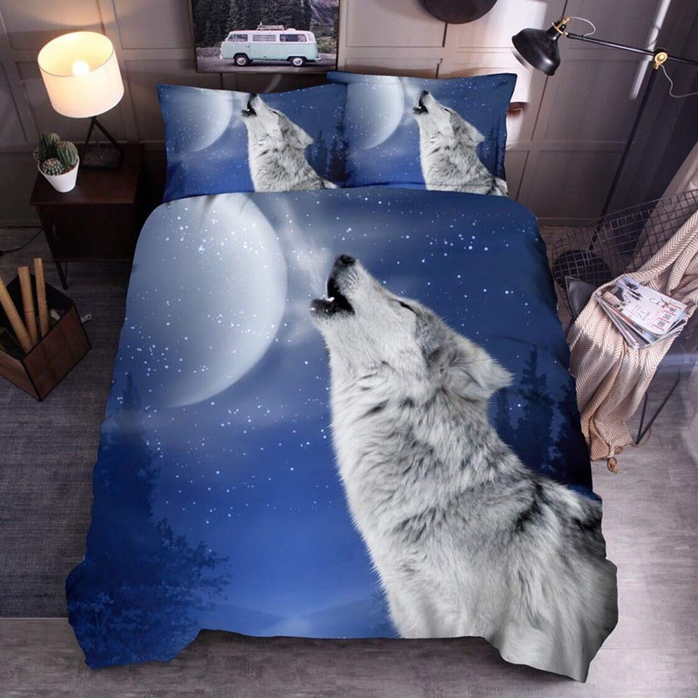 Housse de couette licorne féerique pour chambre d'enfants simple