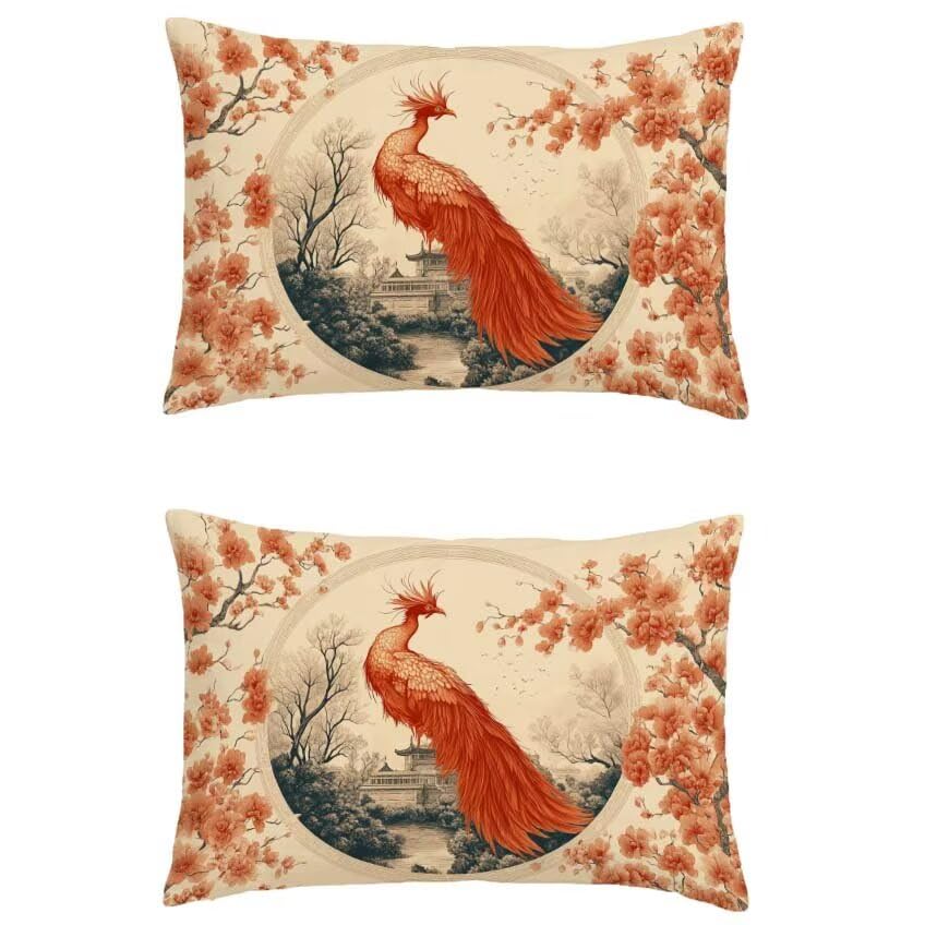 Housse coussin exterieur orange brûlée 70x90 impermeable anti humidite